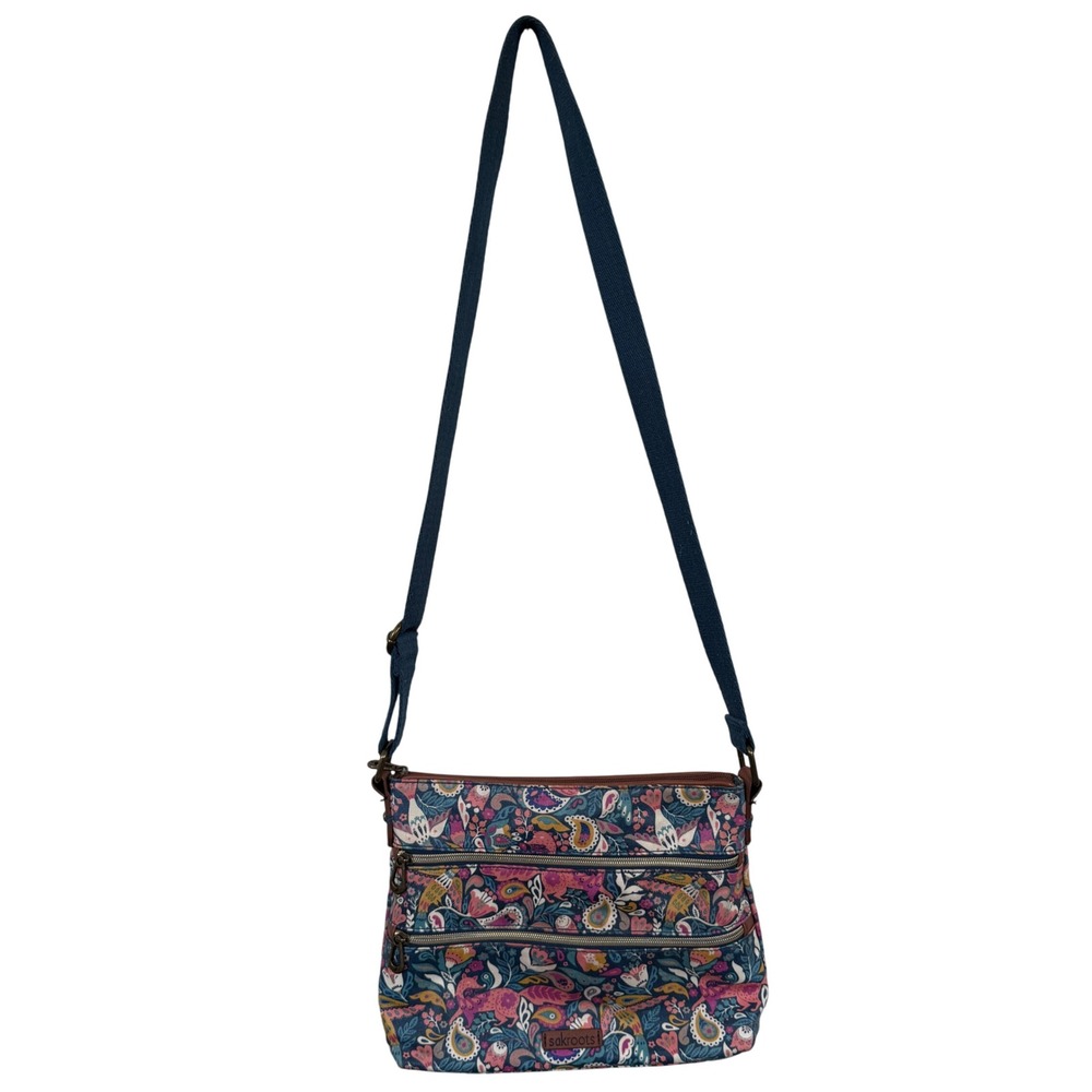 Sakroots Teal Enchanted Forest Basic Crossbody Ba… - image 3